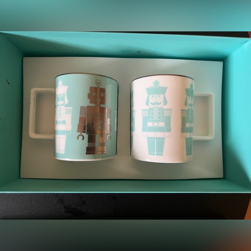 Robot holiday mug set, Tiffany & Co